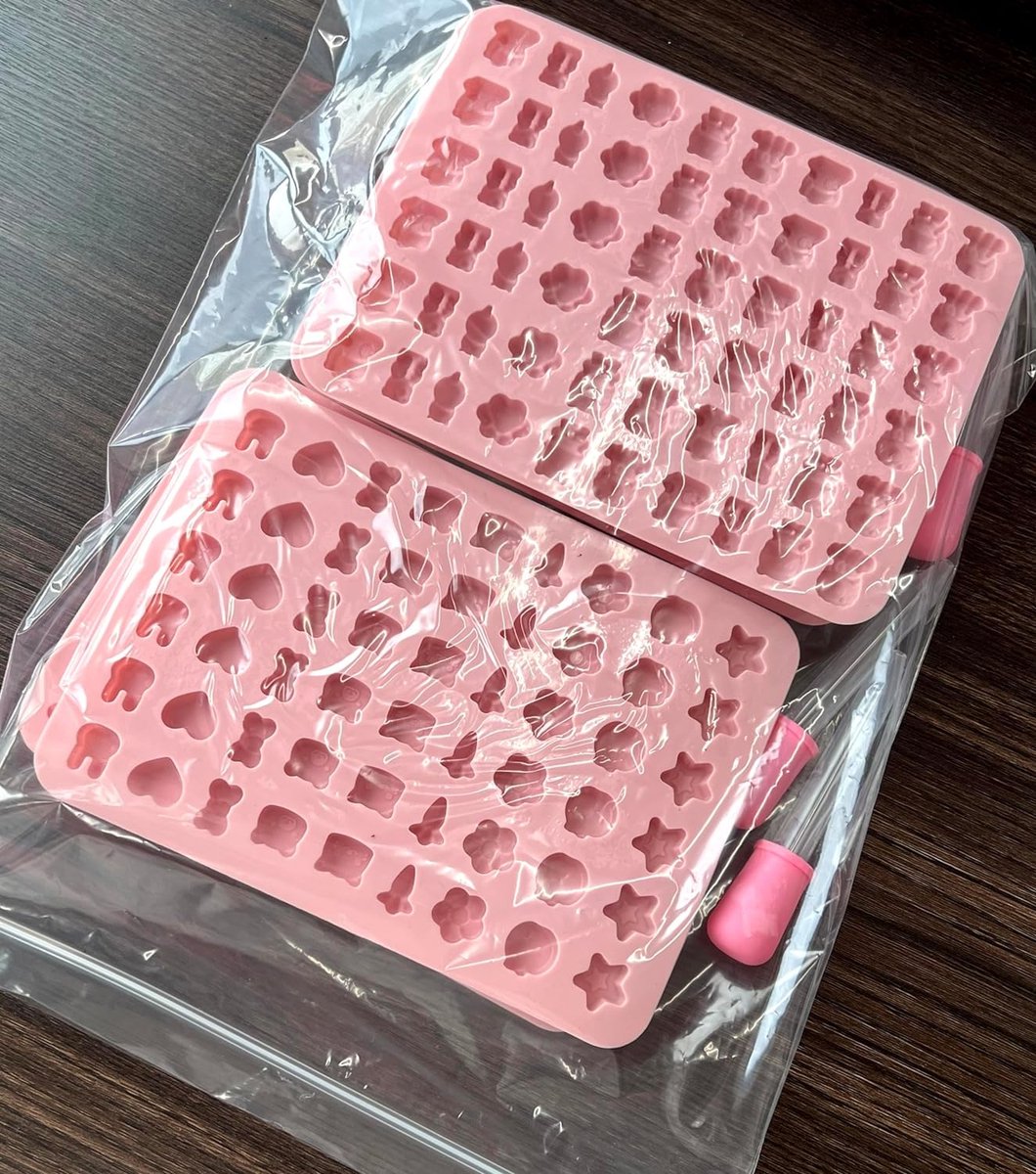 7 stuks siliconen chocoladevormen met 3 stuks pipetten, snoep, siliconen vormen, gummibeertjes, vorm, siliconen, chocoladevorm, ijsblokjesvormen voor doe-het-zelf chocolade, snoep