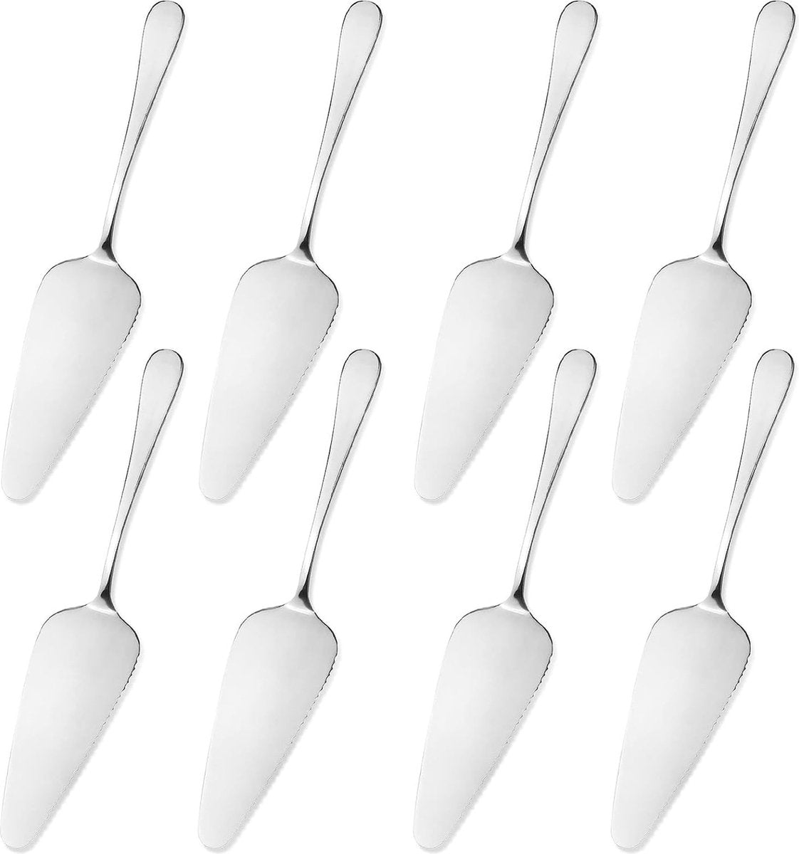 8 stuks taartservies taartschep taartschep voor het snijden van taartpunten roestvrijstalen set voor keuken, restaurants, feesten, pizza, kaas, vaatwasmachinebestendig