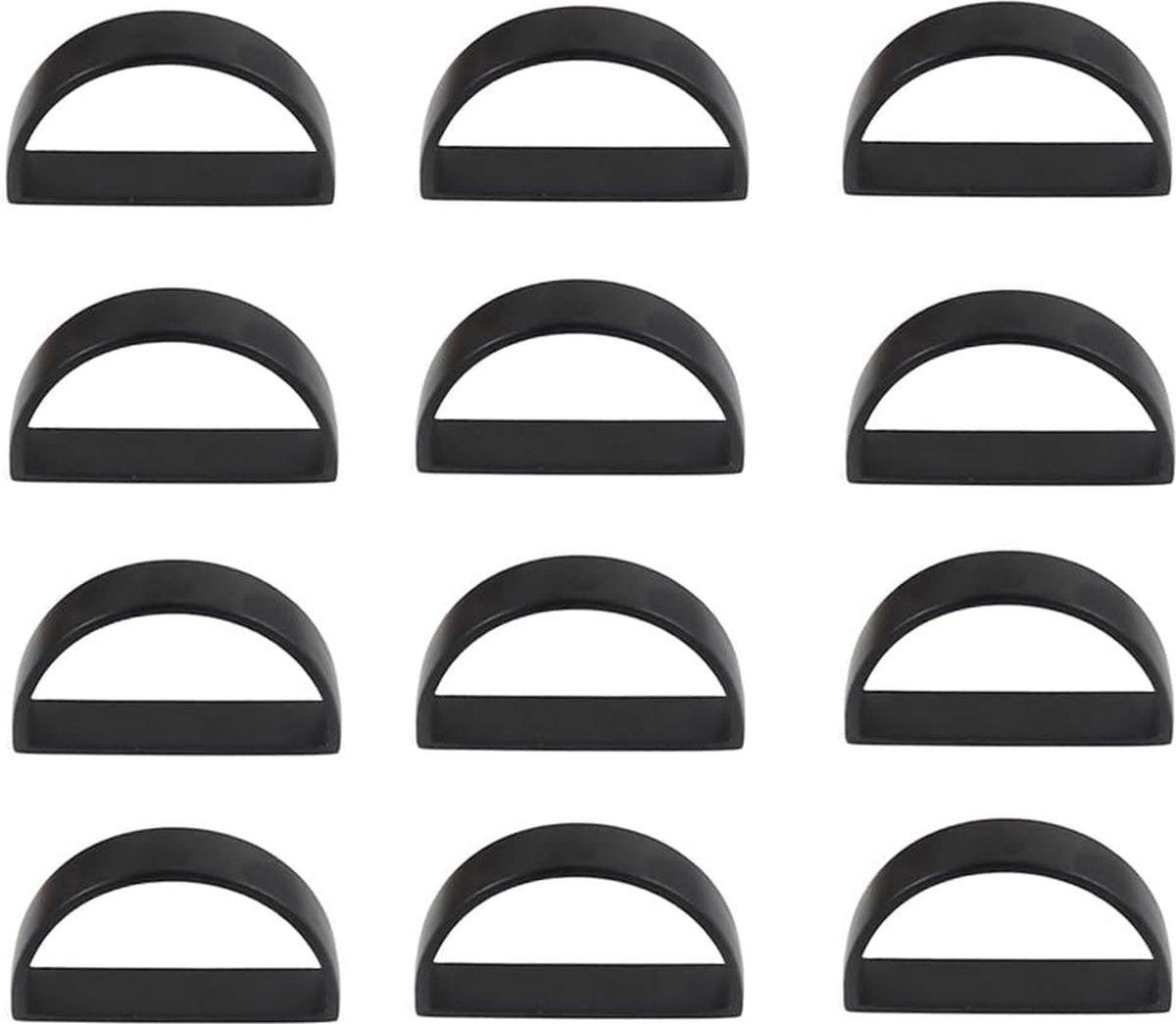 12 stuks servetringen geschikt voor Valentijnsdag, Moederdag, oogstfeest, Kerstmis, jubileumdiner, zwart