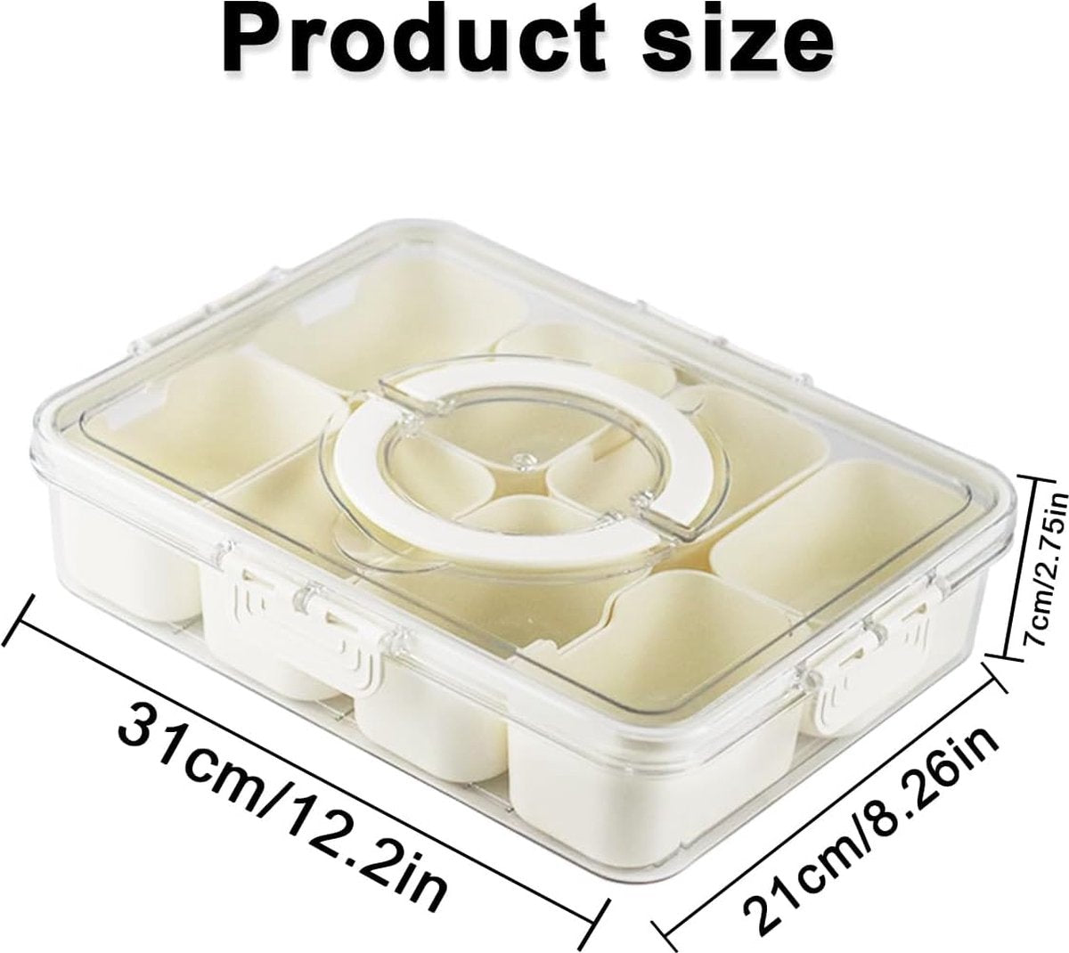 Dipschalenset met dienblad, snackschalen en dipschalen met deksel, snackborden met vakken, opbergdoos, antipasti serveerschaal, snackschalen en dipschalen met deksel
