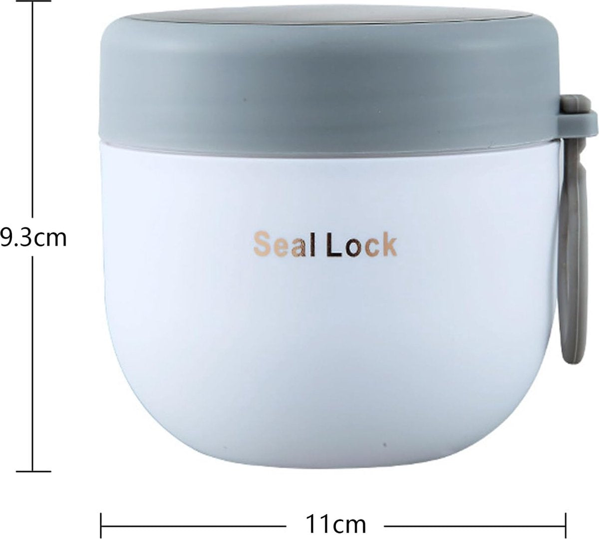 600 ml mueslibeker, yoghurtbeker, yoghurtbeker, lekvrije salade, to-go beker, papbeker, PP lunchbox, lunchpot to go & vouwlepel voor elk ontbijt, lunch, wit