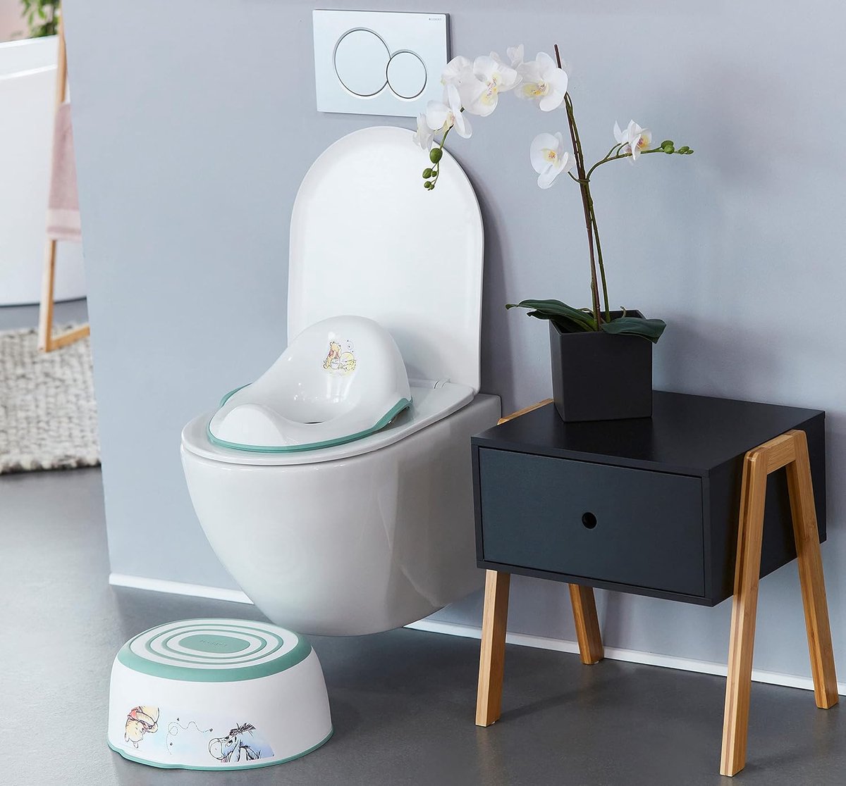 babypot deluxe 4in1, potje + toiletbril + kruk + dispenser voor vochtige doekjes, vanaf ca. 18 maanden tot ca. 4 jaar, Kasimir, wit