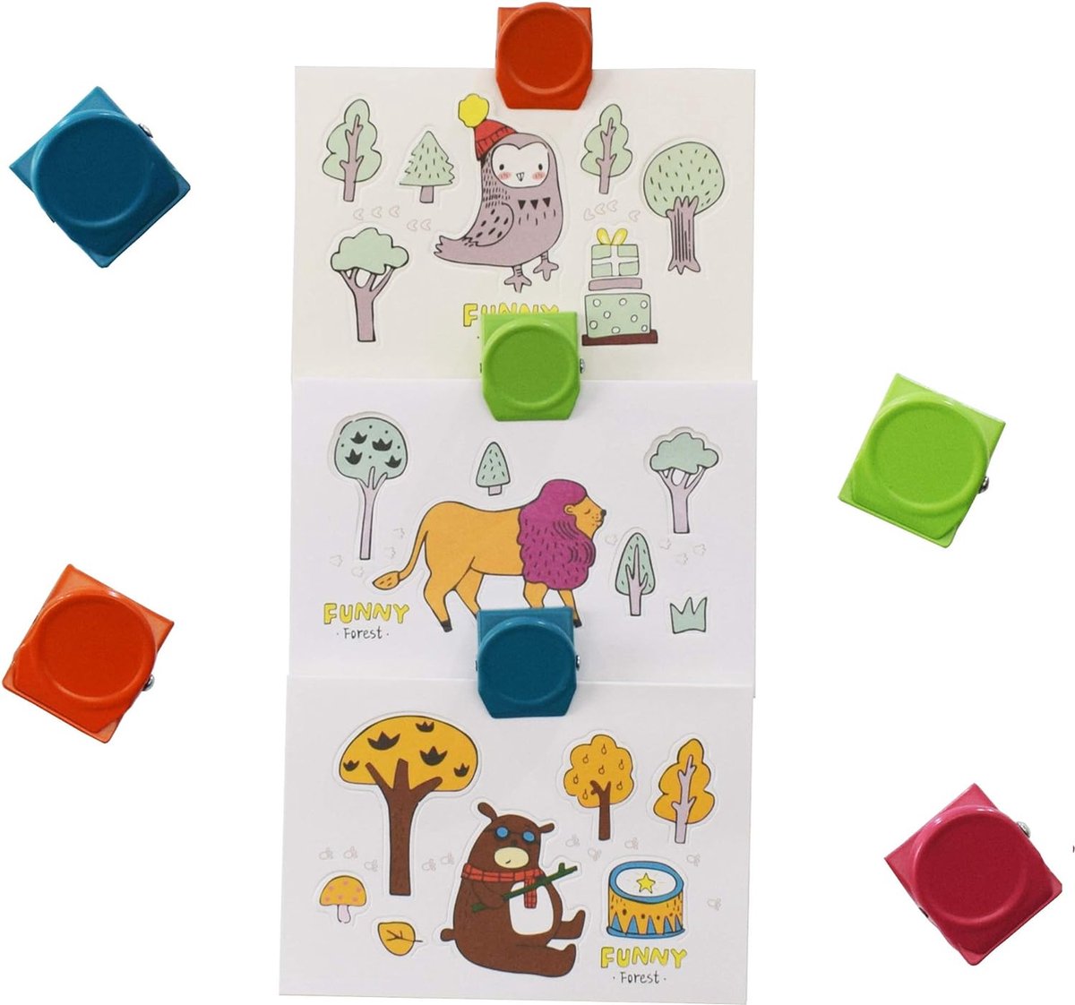 16 stuks veelkleurige magnetische metalen klemmen, koelkast whiteboard muur magnetische memo opmerking clip