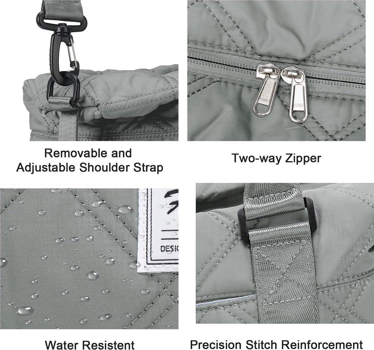 Dames reistas 40 x 20 x 25 cm Handbagagetas Weekendtas Zwemtas Waterdichte reistas Plunjezak Fitnesstas Trainingstas Dames voor Reizen Gym Grijs