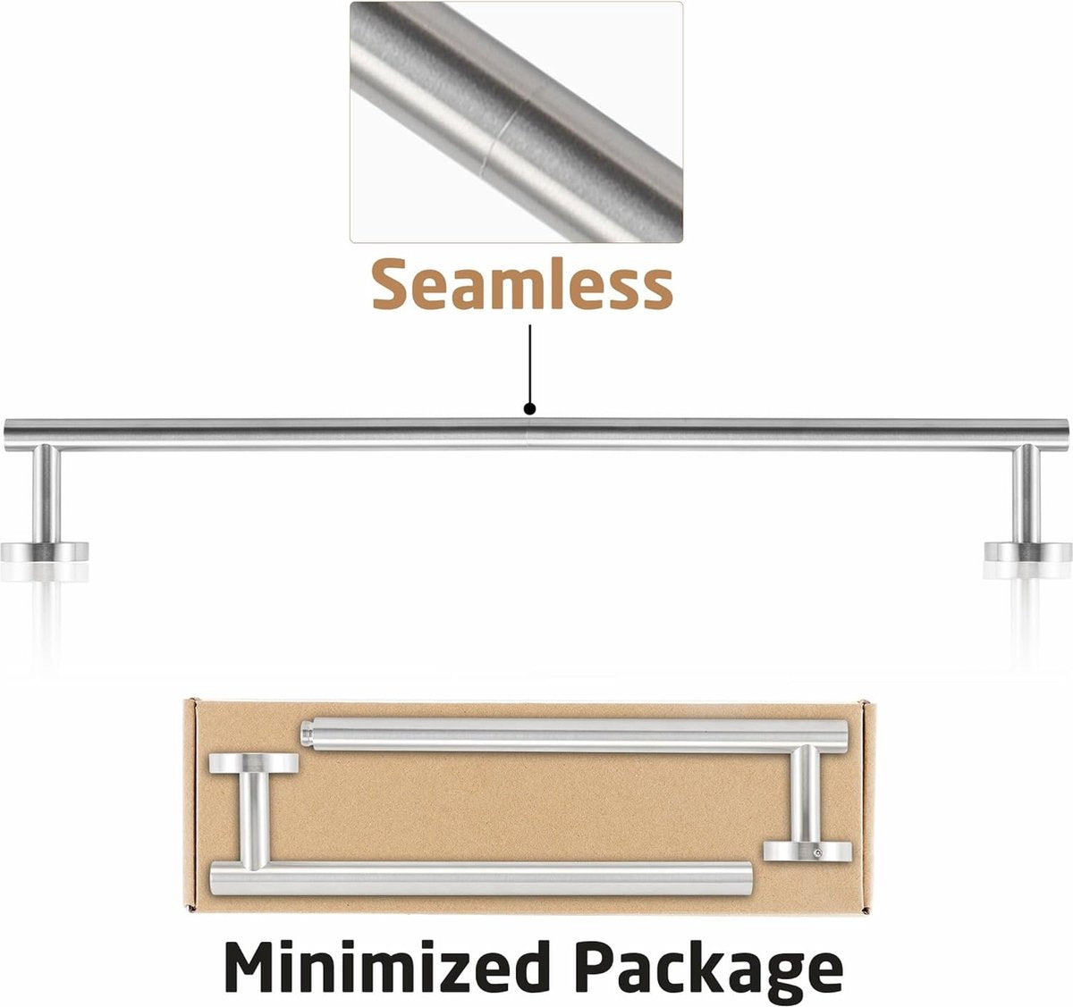 Handdoekhouder badkamer handdoekhouder roestvrij staal 18/8 badhanddoekhouder 61 cm handdoekhouder wandmaanden geborsteld