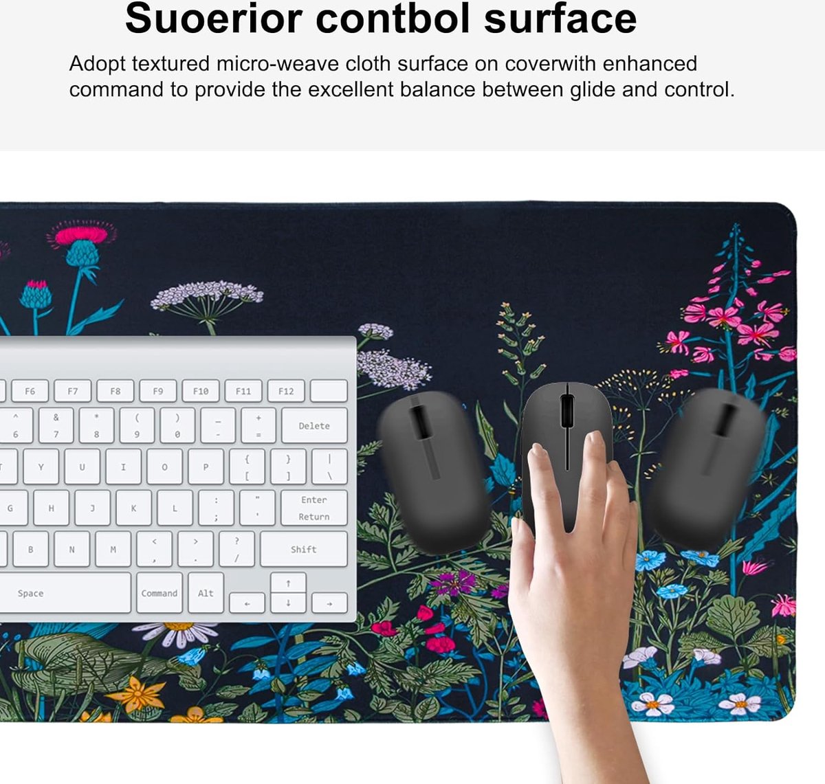 Bureaumat, muismat, grote gaming-muismat, 900 x 400 mm, XXL-muismat met motief - verbetert de precisie en snelheid, antislipcomfort, tafelmat voor muis, toetsenbord (blad)