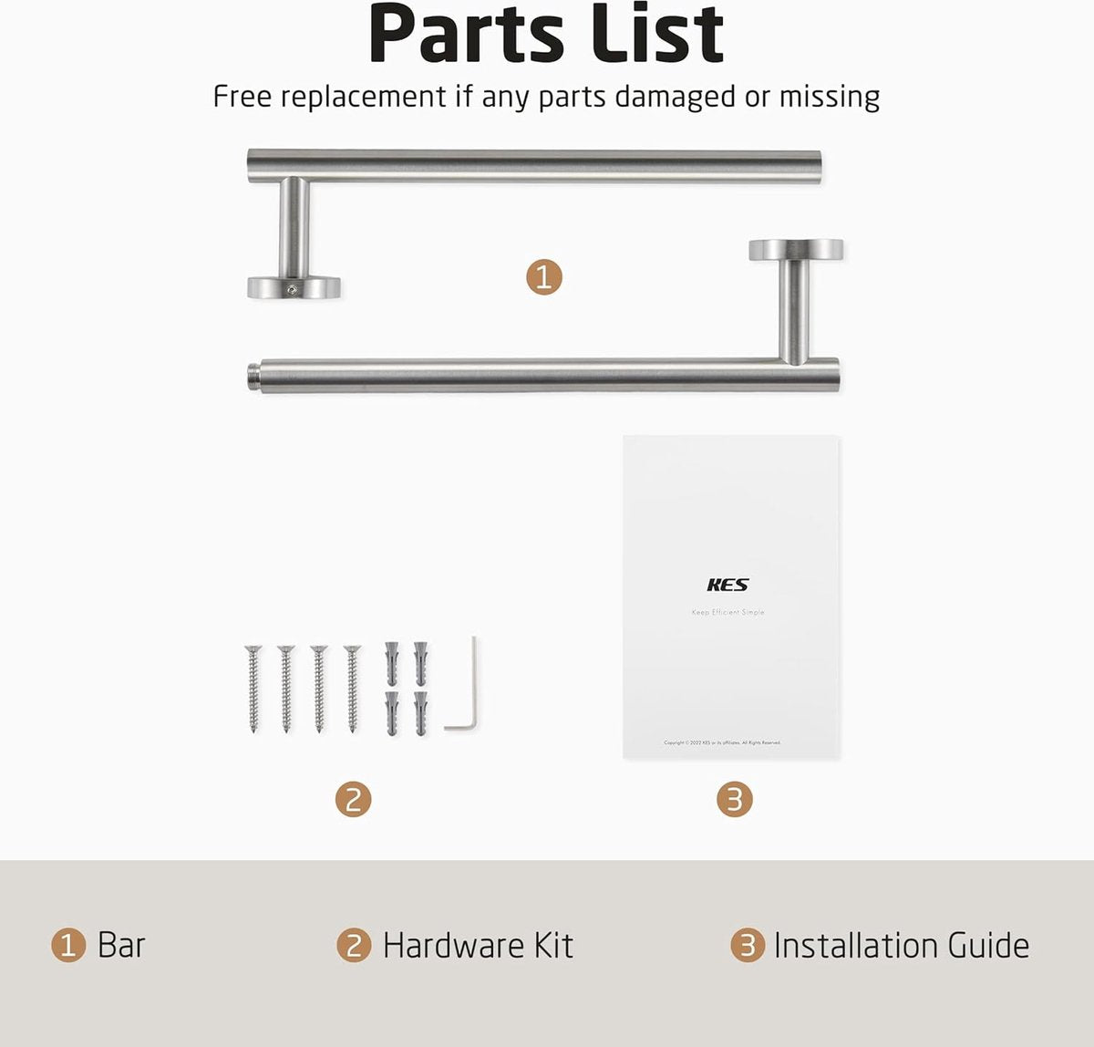 Handdoekhouder badkamer handdoekhouder roestvrij staal 18/8 badhanddoekhouder 61 cm handdoekhouder wandmaanden geborsteld