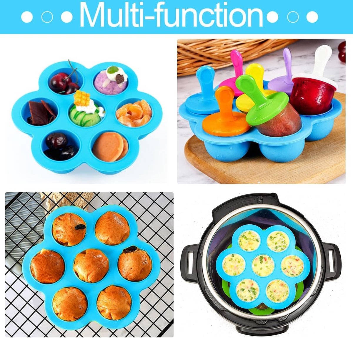 IJsvormen, siliconen ijsvormen, 2 stuks ijsvormen Ijslolly met plastic stokjes, ijsvormen kinderen, kleine ijscontainers, ijsvormen voor ijsijsvormen (paars en blauw)