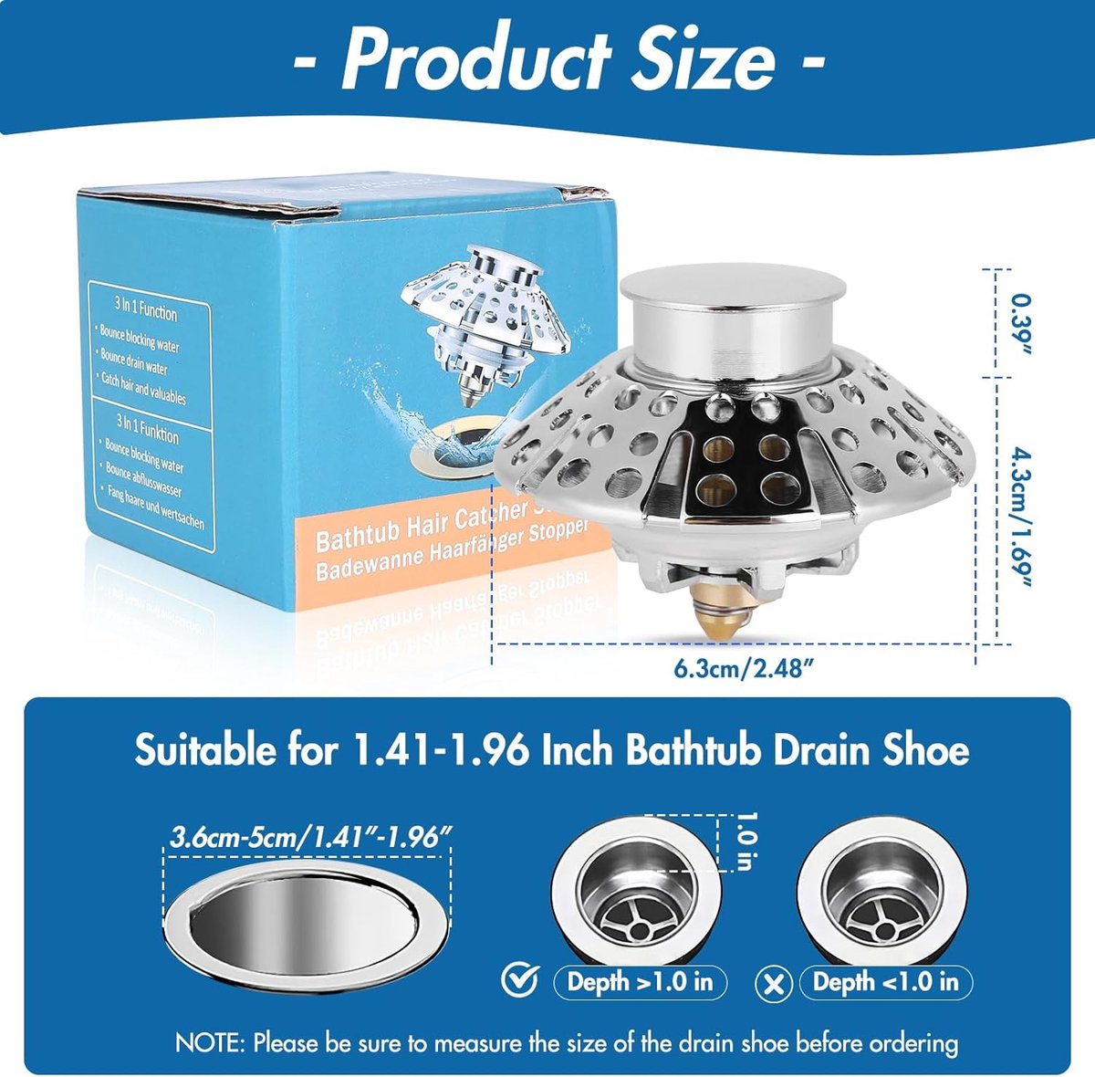 Gootsteen Afvoer Pop Up Spoelbak Badkamer Afvoer Plug Volledig Metalen Flip Afvoer Anti Blokkeren Haar Afvoer Anti Geur Geblokkeerd 36-45mm
