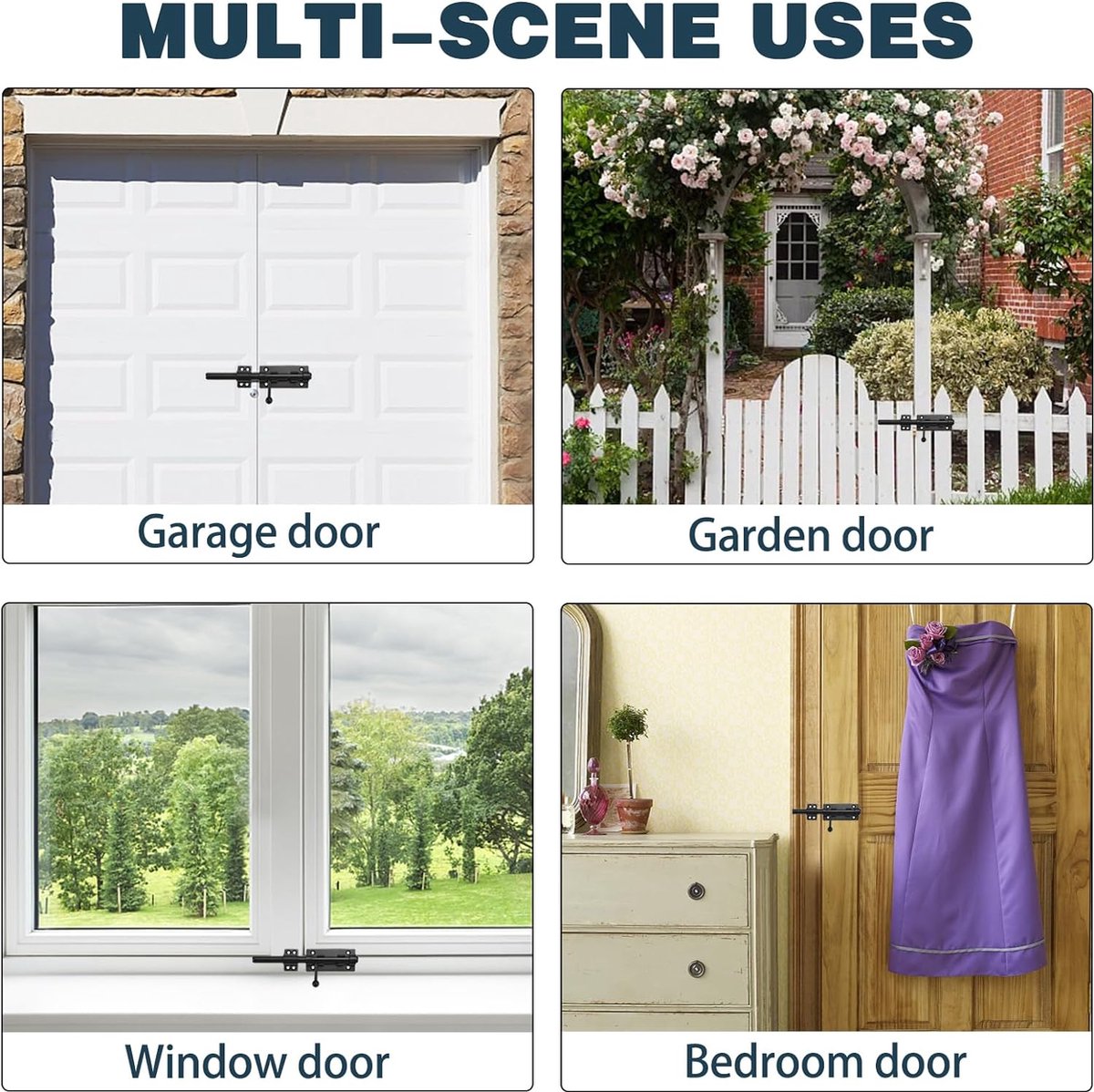 16 cm roestvrijstalen deurgrendel boutgrendel