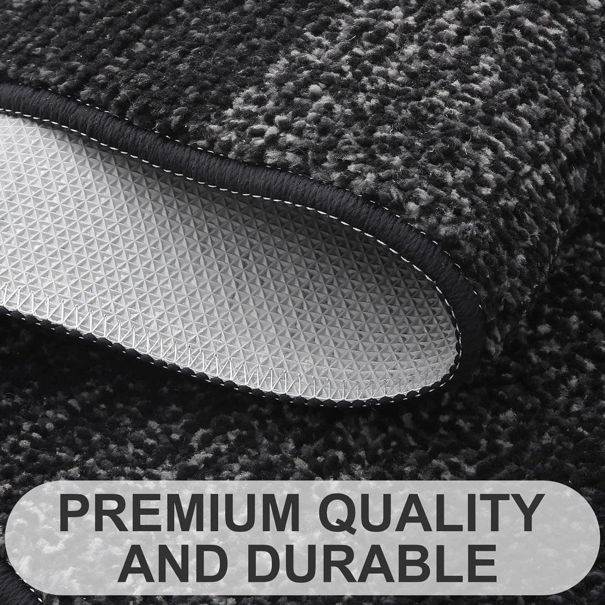 Indoor Dirt Trapper Mat, Antislip Deurmat, Machinewasbaar, Robuuste Deurmat, Absorberende Deurmat voor Honden, Ingang, Voordeur (60 x 90 cm, Zwart)