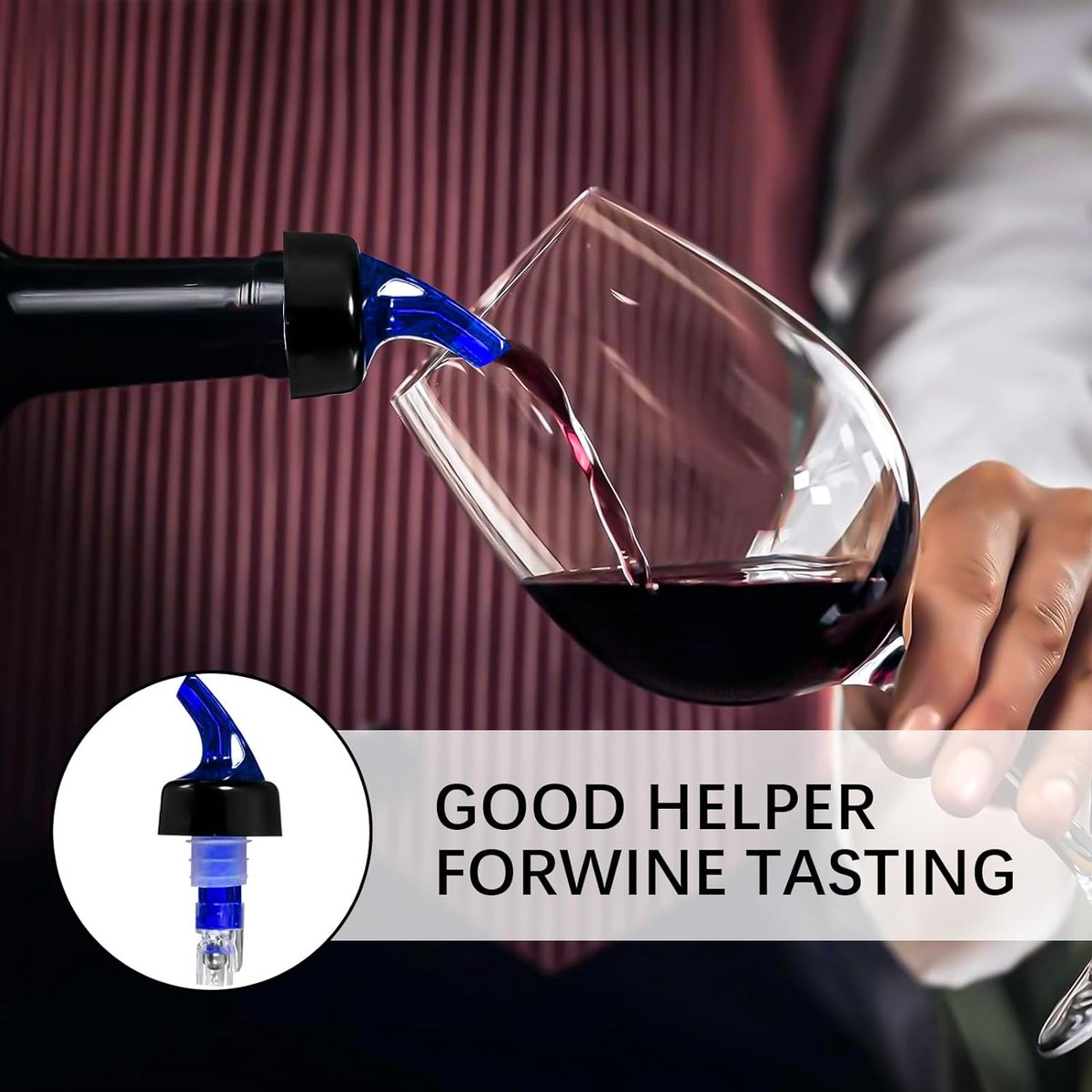 6 stuks gedistilleerde drankdispenser, flessenschenker van ABS-kunststof, 15 ml/20 ml/30 ml doseringsschenker, maatschenker met stalen kogel, geschikt voor wijn en cocktails (3 kleuren)