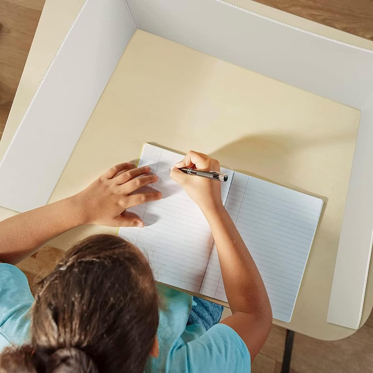 4 stuks scheidingswanden voor bureau, opvouwbare bureauscheidingswand, inkijkbescherming, bureaupaneel, opvouwbare multifunctionele scheidingswand, U-vormige splitsing, sterk en voor school,