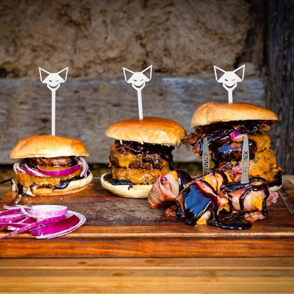 Burgerspiesen 6 stuks | Grillaccessoires van roestvrij staal | Made in Germany