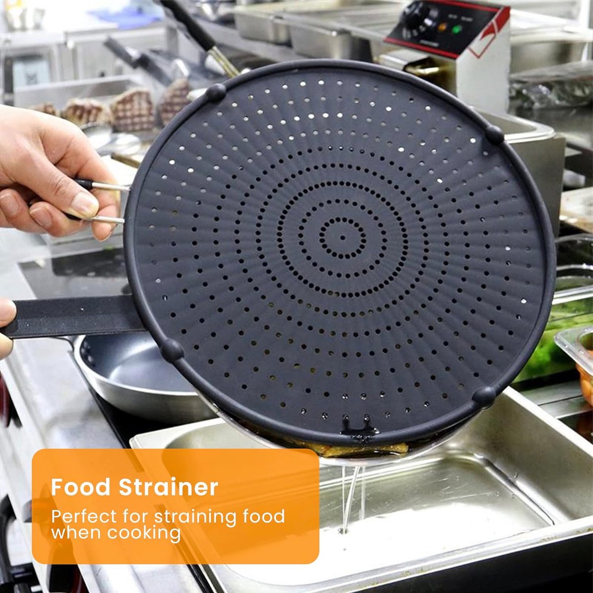 28 cm ovenveilige siliconen spatbescherming voor koekenpan