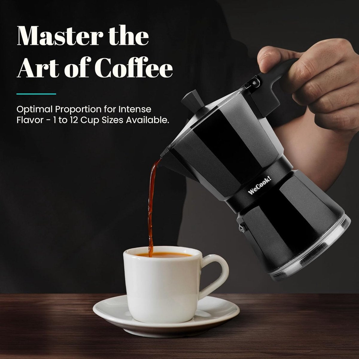 espressomachine inductie, espressomachine, Italiaanse koffie, mokkapot koffiezetapparaat aluminium, 6 kopjes, roestvrijstalen voet, veiligheidsventiel, vitrokeramisch, gas