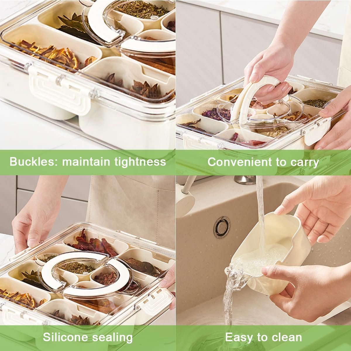 Dipschalenset met dienblad, snackschalen en dipschalen met deksel, snackborden met vakken, opbergdoos, antipasti serveerschaal, snackschalen en dipschalen met deksel