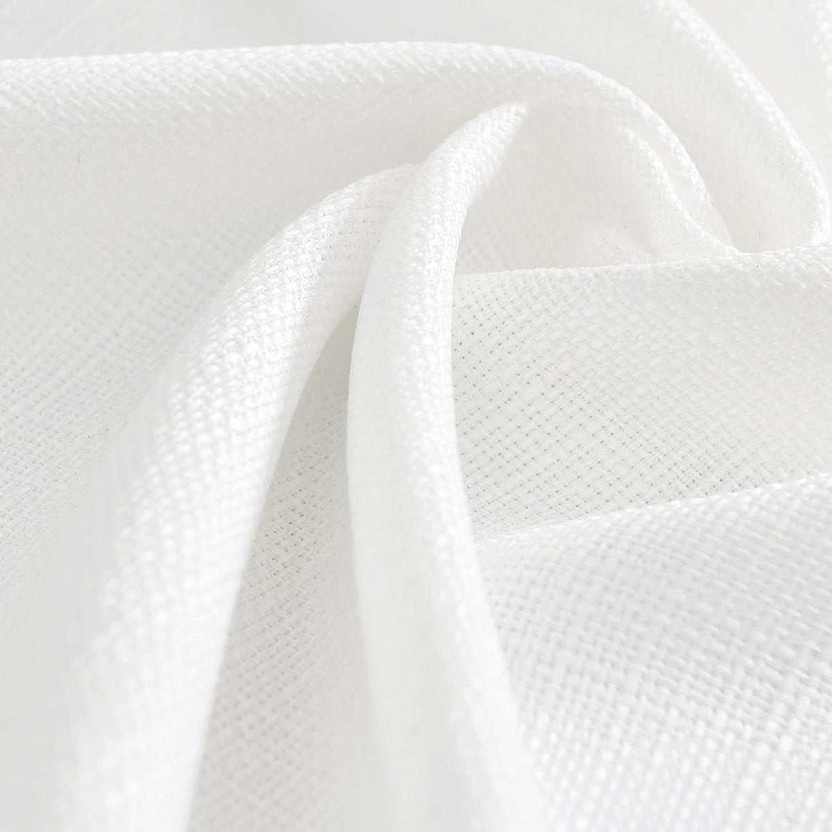 Gordijnen met witte linnen textuur, semi-transparant, met inslagringen, lichtfiltering, privacy, gordijn met inslagringen, voor woonkamer, slaapkamer, 130 B x 225 cm (130 B x 225 H) 2