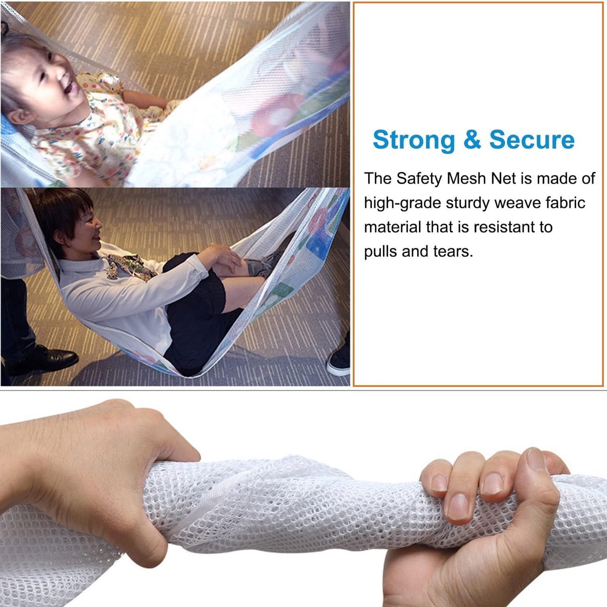 2 meter trapbeschermingsnet, veiligheidsnet voor kinderen, trapbeschermingsnet voor kinderen, trapleuning, hek, mesh, veiligheidsnet, baby-balkonnet, trappennet