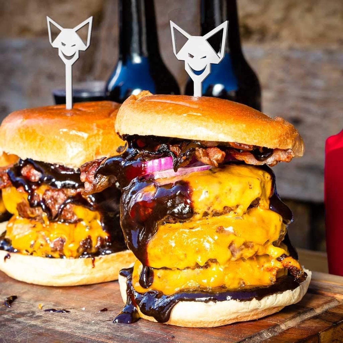 Burgerspiesen 6 stuks | Grillaccessoires van roestvrij staal | Made in Germany