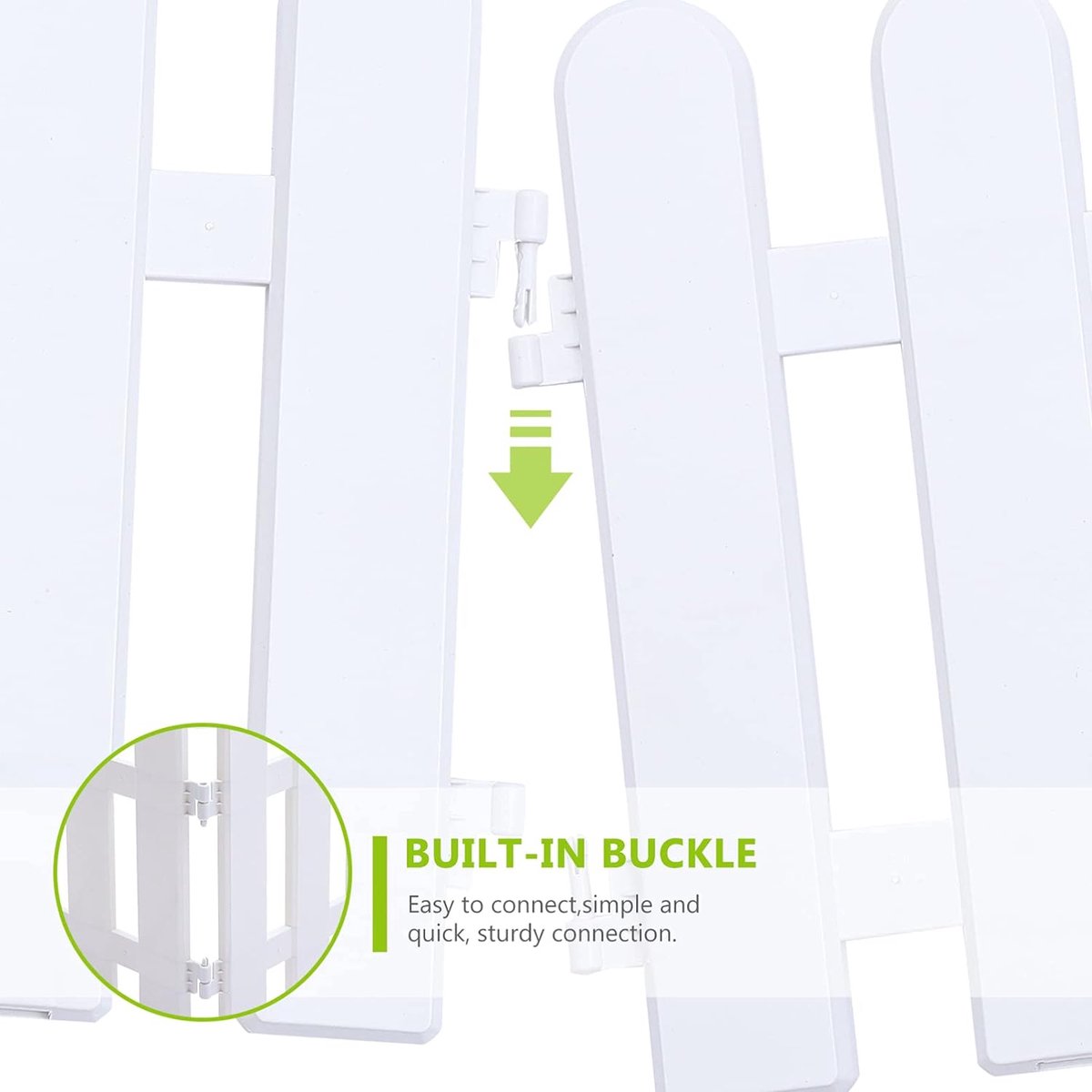 5 stuks kunststof witte randen tuinhek decoratieve tuinhekken panelen tuin lathek randen gazon bloembedden plantenranden voor tuin gazon paden (50 x 30 cm)