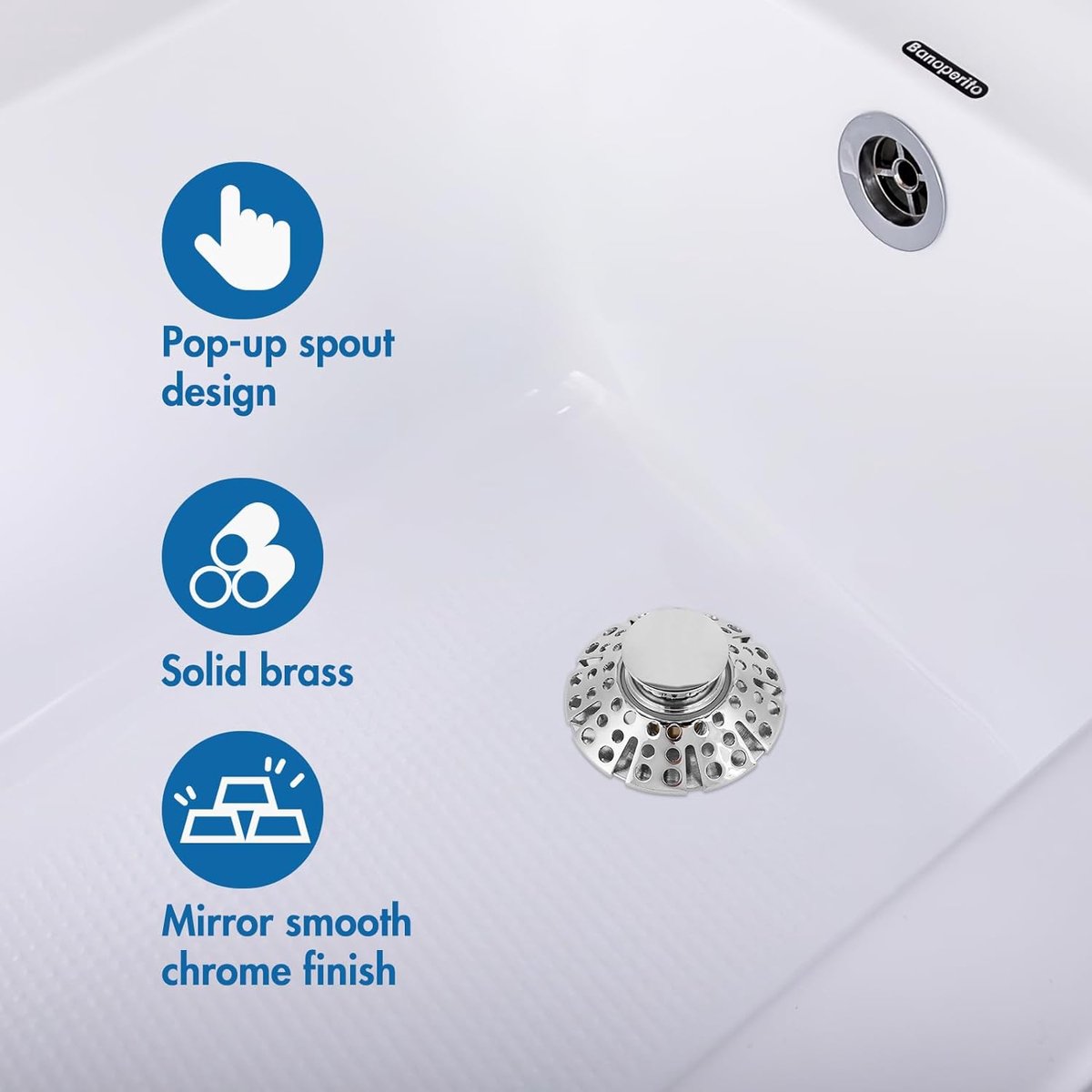 Gootsteen Afvoer Pop Up Spoelbak Badkamer Afvoer Plug Volledig Metalen Flip Afvoer Anti Blokkeren Haar Afvoer Anti Geur Geblokkeerd 36-45mm