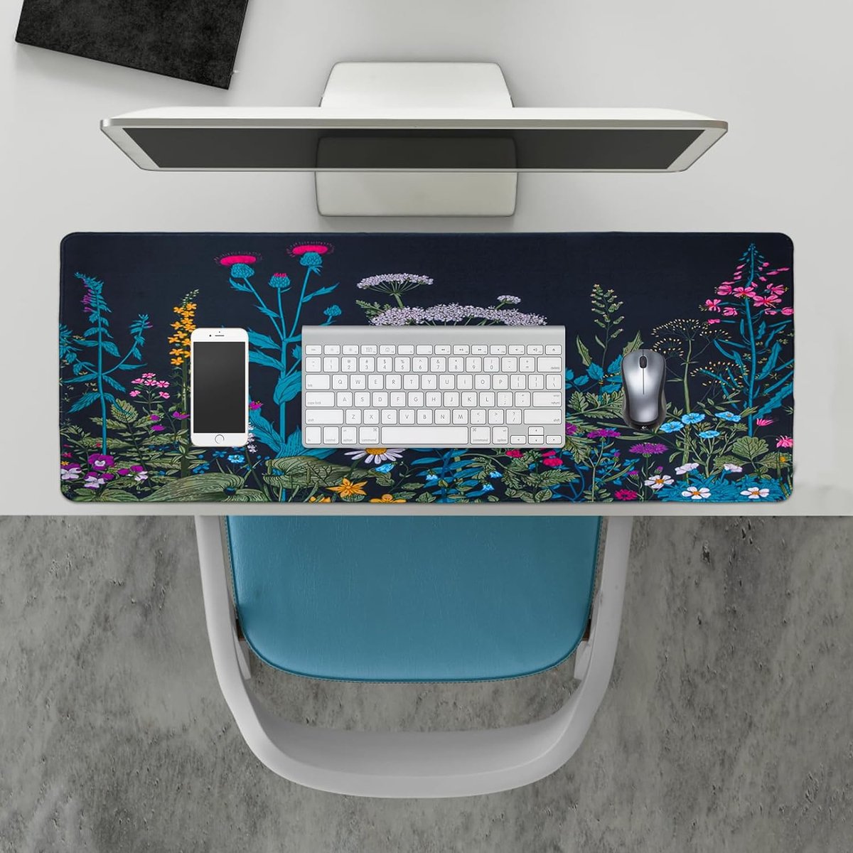 Bureaumat, muismat, grote gaming-muismat, 900 x 400 mm, XXL-muismat met motief - verbetert de precisie en snelheid, antislipcomfort, tafelmat voor muis, toetsenbord (blad)