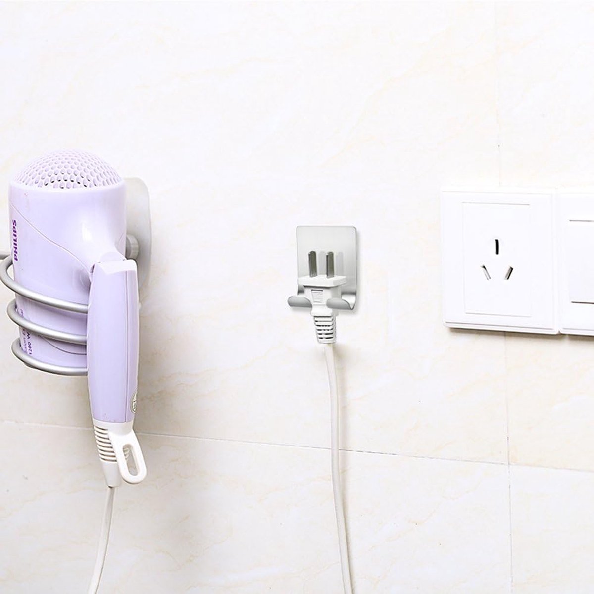 Scheerapparaat houder douche scheerapparaat houder haak zelfklevende haken wandhaken dubbele haak multifunctionele haak roestvrij staal waterdichte badkamer 4 stuks