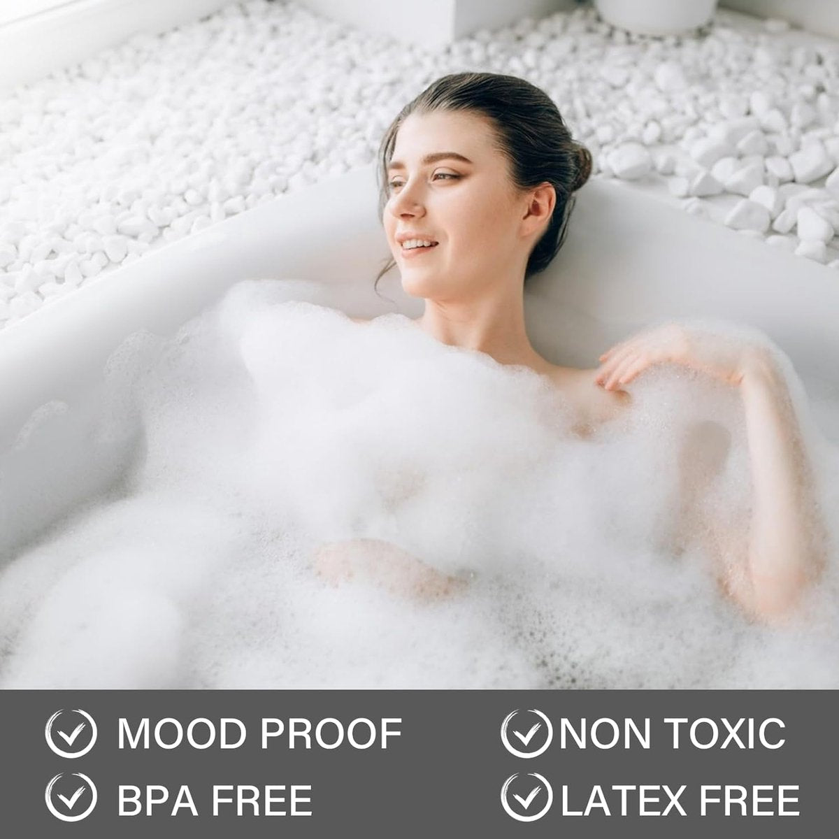 100 x 40 cm badmat antislip douchemat badmat antislip badmat machinewasbaar (grijs)