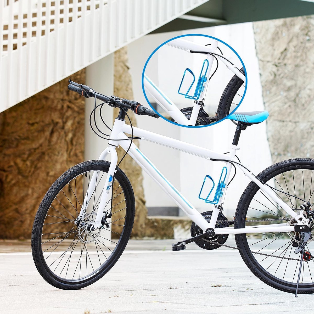 1 stuks lichtgewicht bidonhouder, ultralichte fietsbekerhouder, sportfietsfleshouder, fietsbekerhouder voor e-bikes, trekkingfietsen, racefietsen, mountainbikes (blauw).