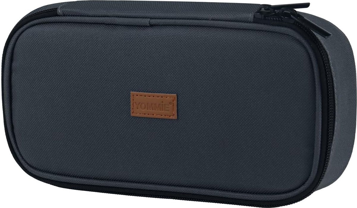 Etui Oxford Etui Volwassene Enkele Etui Etui Meisjes Etui Organizer met Rits voor Tieners Jongens Grafiet, grafiet, etui