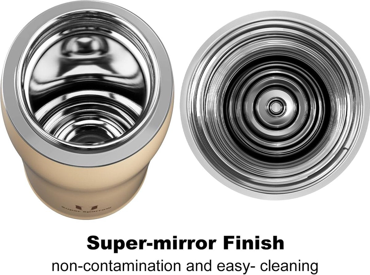 Drinkfles RVS 18/10 - ultralichte drinkbeker - 350ml, 500ml, 750ml - BPA-vrije, lekvrije drinkfles, drinkflessen voor sport, onderweg, school, outdoor, kantoor, thuis