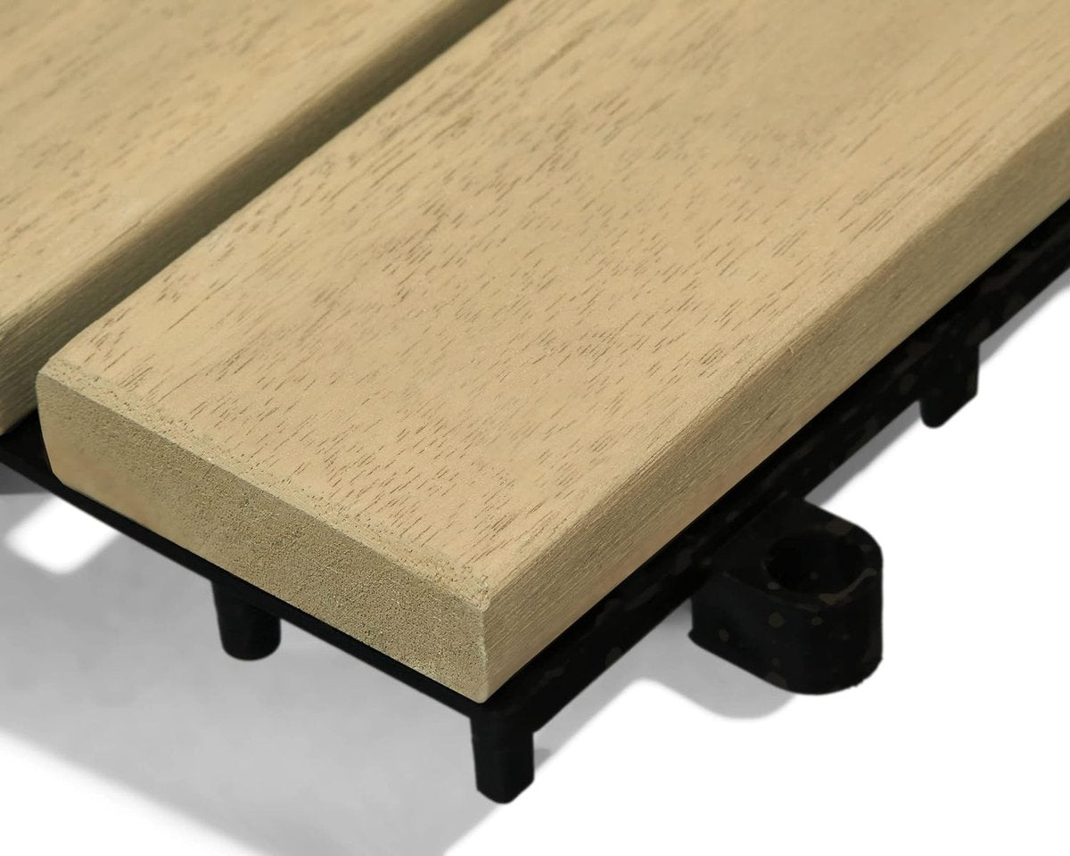 10 x 30 cm acaciahouten vloertegels 30 cm x 30 cm weerbestendig eenvoudig te leggen lichtbeige