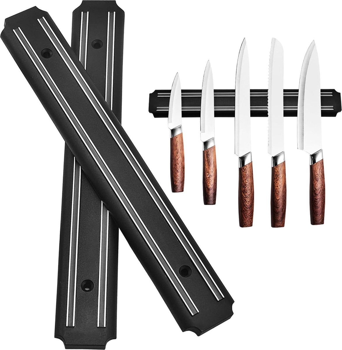 Magneetstrip meswand 2 stuks 33 cm meshouder magneetmes magneetstrip messenstrip magneetmes magneetrail magnetische meshouder