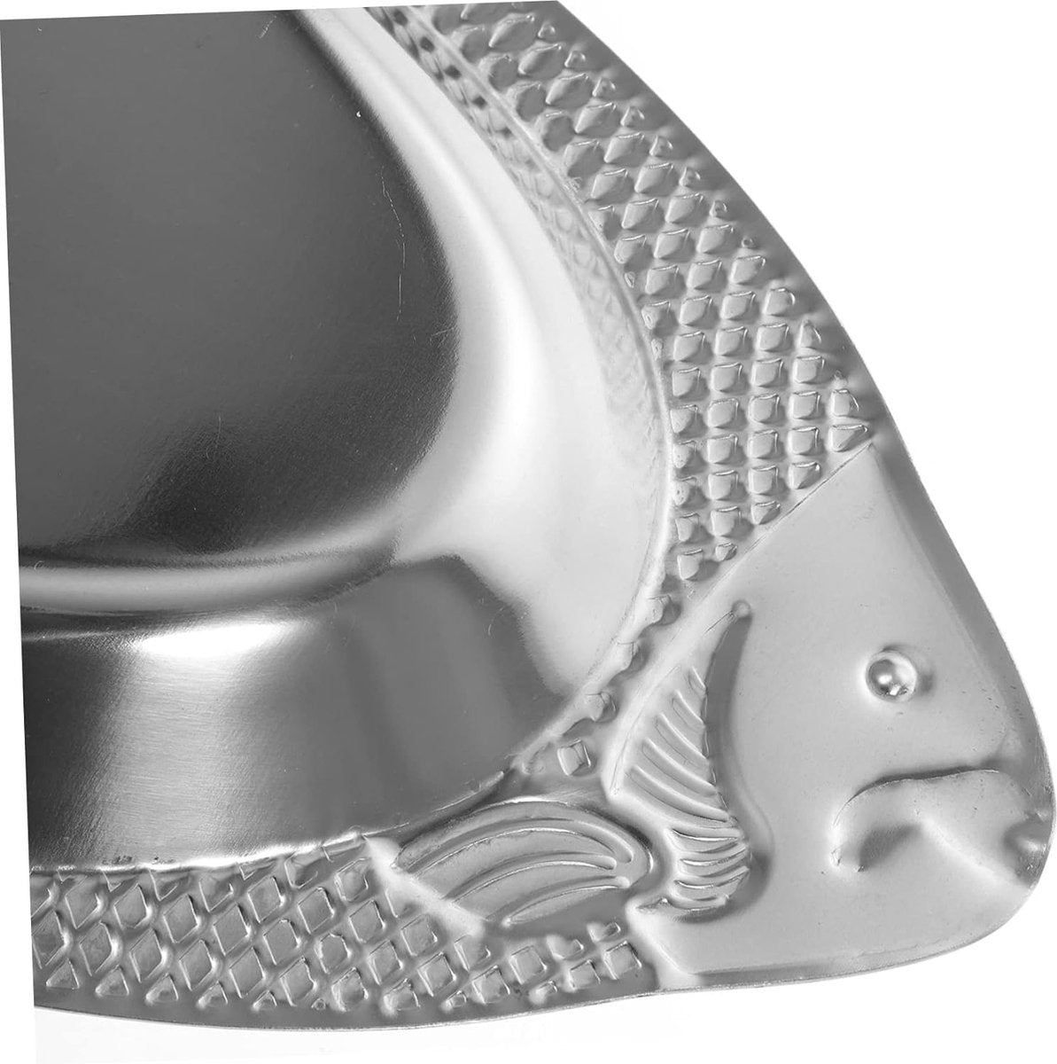 Dienblad 1 stuk vis sushi pizza glas metaal visplaat ovale serveervis serveerschaal gestoomde visschotel feestplaat