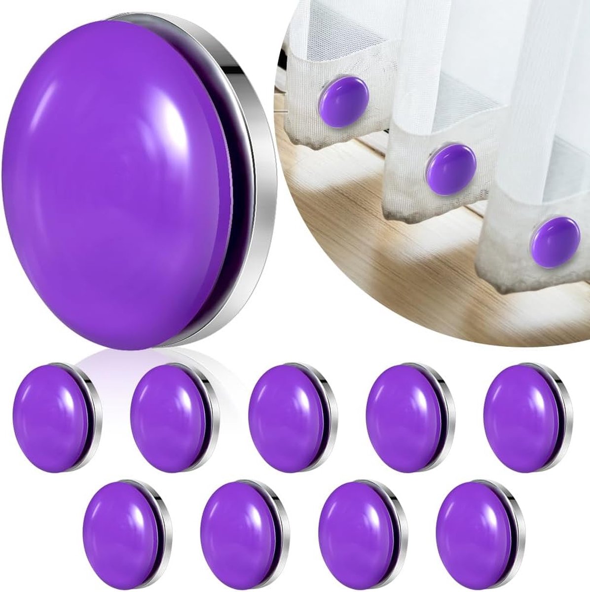 9 paar ronde magnetische gordijnen, gewichten, gordijngewicht, gordijnen, raamgordijn, gewicht gordijnhouders voor douche, raam, gordijn, tafelkleden, waterdicht