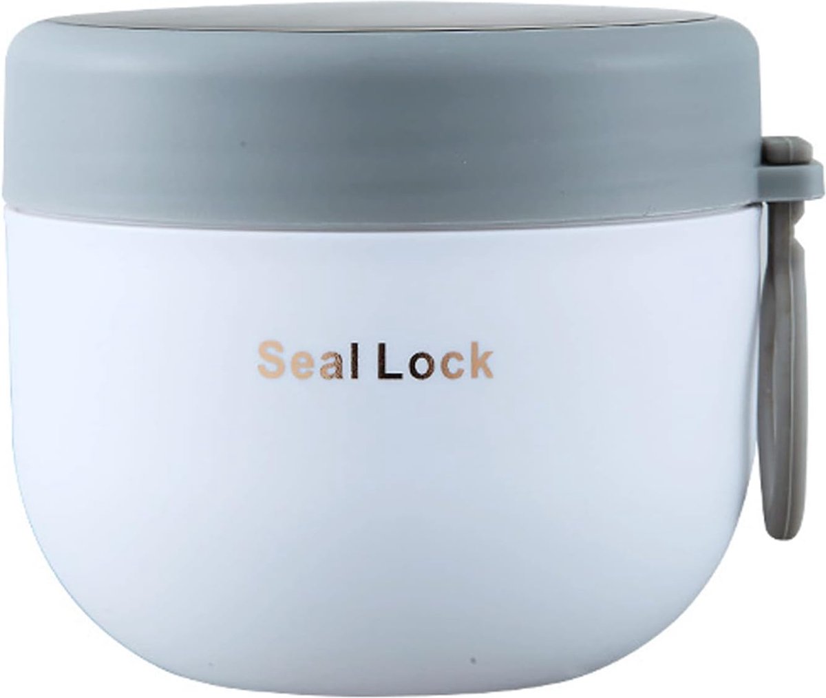 600 ml mueslibeker, yoghurtbeker, yoghurtbeker, lekvrije salade, to-go beker, papbeker, PP lunchbox, lunchpot to go & vouwlepel voor elk ontbijt, lunch, wit