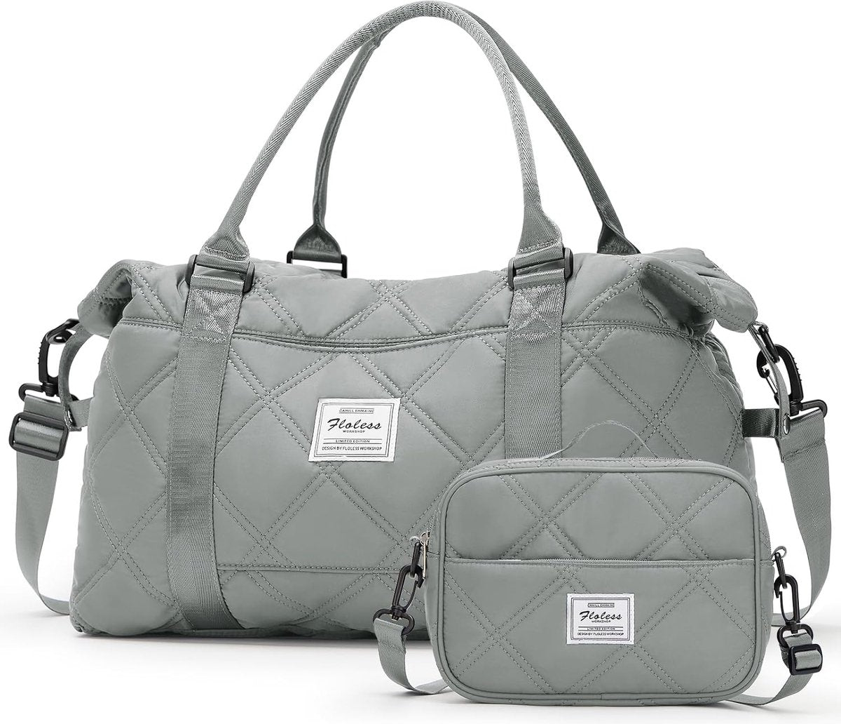 Dames reistas 40 x 20 x 25 cm Handbagagetas Weekendtas Zwemtas Waterdichte reistas Plunjezak Fitnesstas Trainingstas Dames voor Reizen Gym Grijs