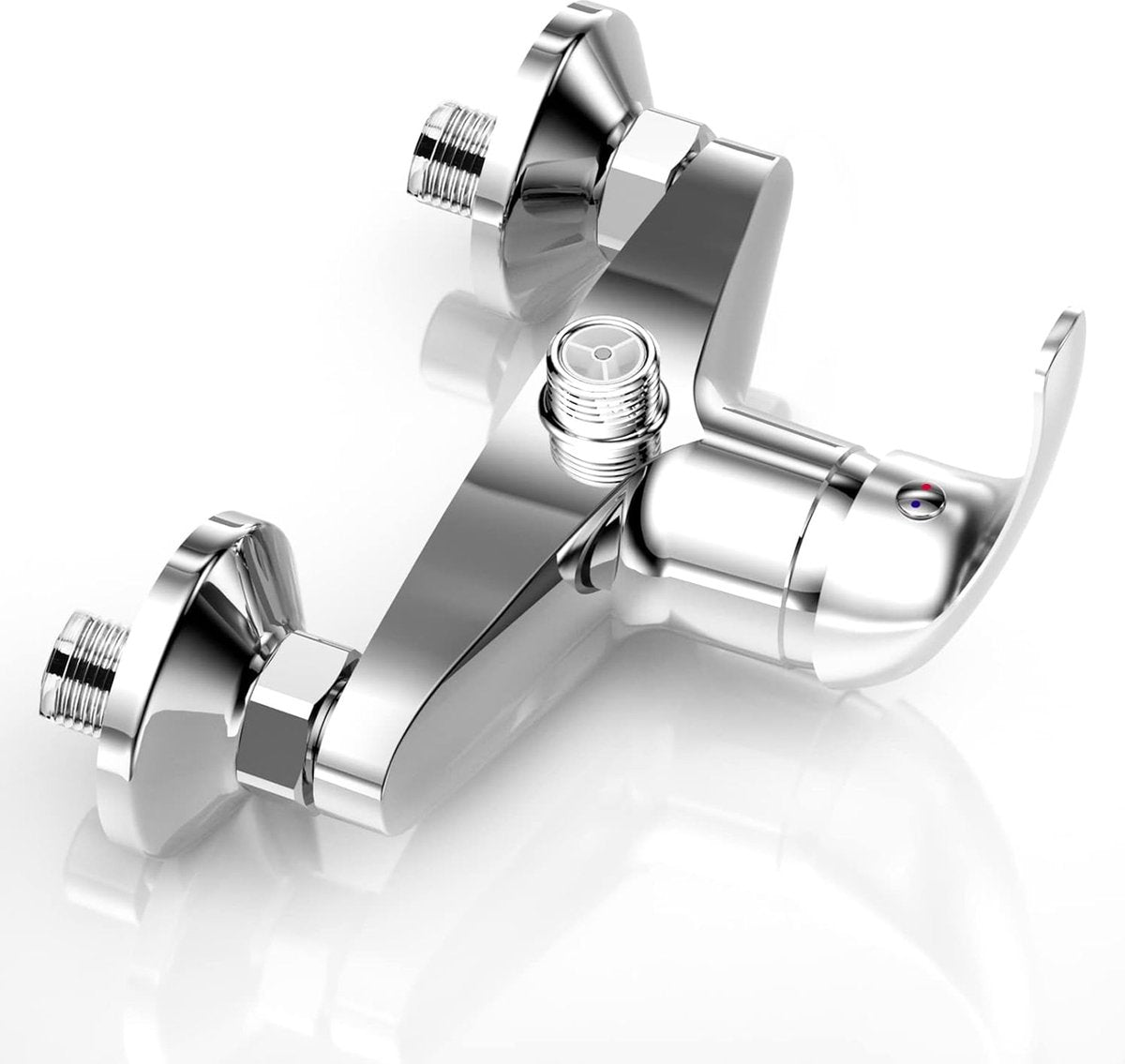 Eéngreepsmengkraan Doucheset Opbouw, Douchemengkraan met douchekop, Wandmontage, Chroom, Mengkraan, Douche, Douchekranen, Mengkraan voor douche, Opbouwdouchegarnituur