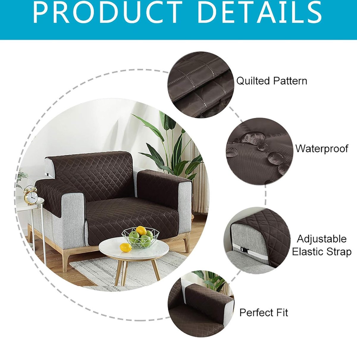 Bankhoes, waterdichte bankhoes, antislip bankhoes, bankgooi, bankhoes voor bankbescherming tegen huisdieren, katten, honden