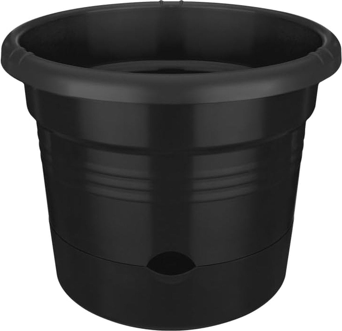 Green Basics Tomatenpot 33 - bloempot voor buiten kweken en oogsten - Ø 33,5 x H 26,0 cm - zwart/levend zwart