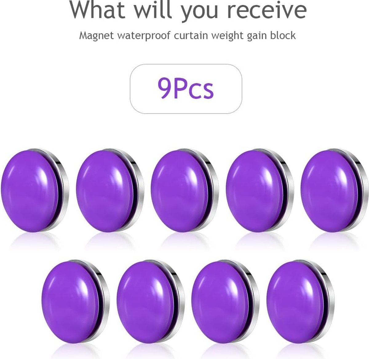 9 paar ronde magnetische gordijnen, gewichten, gordijngewicht, gordijnen, raamgordijn, gewicht gordijnhouders voor douche, raam, gordijn, tafelkleden, waterdicht