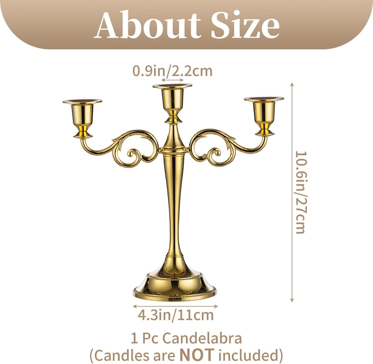 Aluminium kandelaar eettafel diner bij kaarslicht hotel decoratie huisdecoratie, tafeldecoratie, goud
