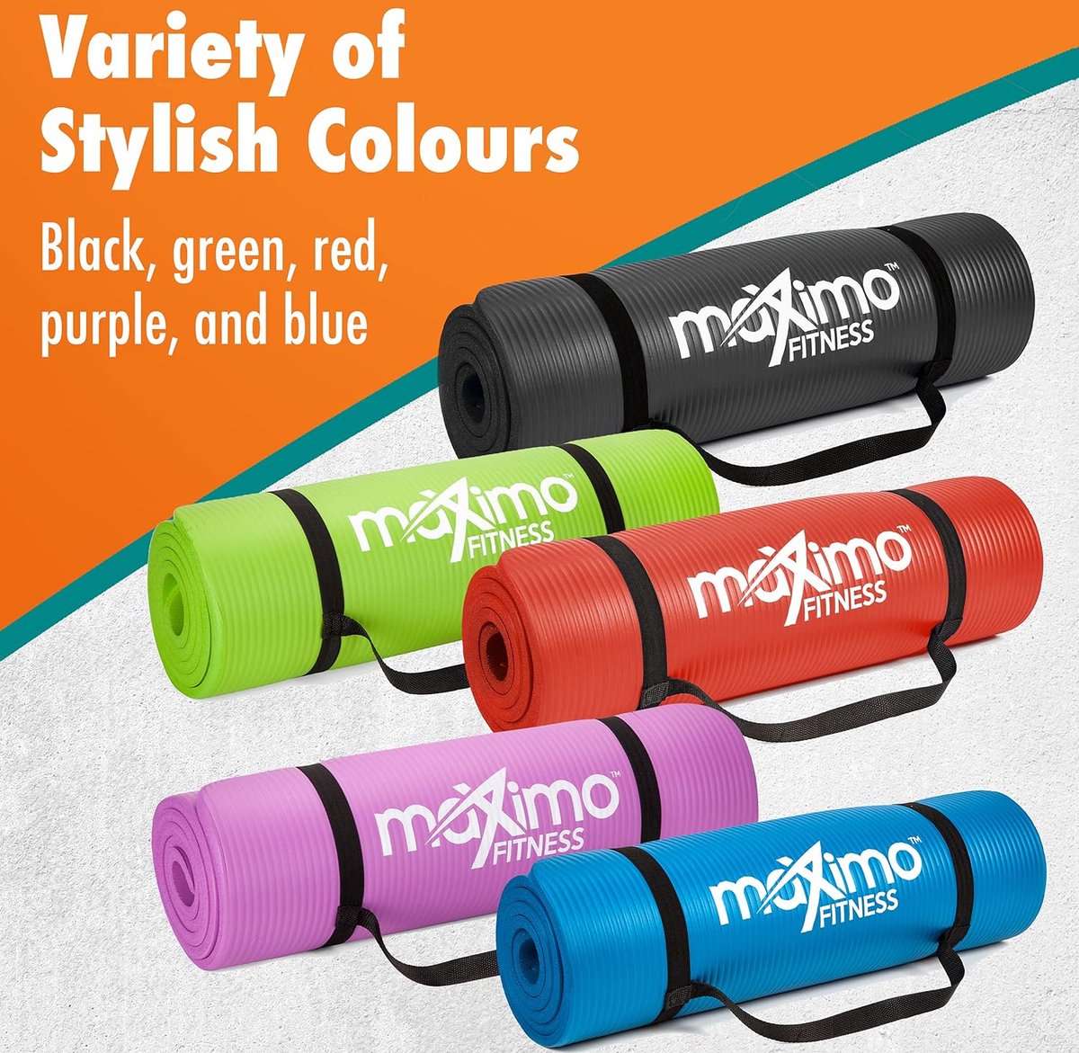 Fitnessmat - Dikke premium yogamat - 183 cm lengte x 60 cm breedte x 1,2 cm (12 mm) - Multifunctioneel gebruik - Perfect voor yoga, pilates, gym, sit-ups en stretching.