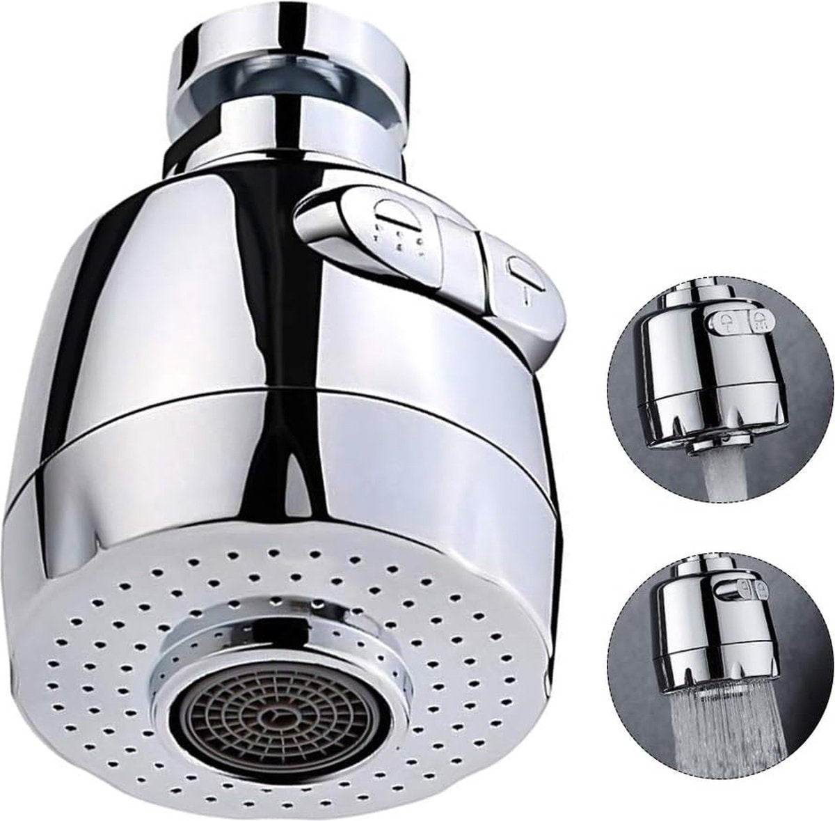 360 ° draaibare wastafel kraan geavanceerde bubbler kraan beluchter waterbesparende kraan filter kraan beluchter filter kraan spray instelling sproeikop voor badkamer keuken (kort)