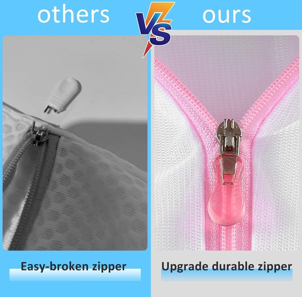 7 stuks mesh waszakken voor delicatessen met premium ritssluiting, reisopslag, organiserende tas, kledingblouse, schoenen, beha, sokken, babykleding enz. (7 stuks)