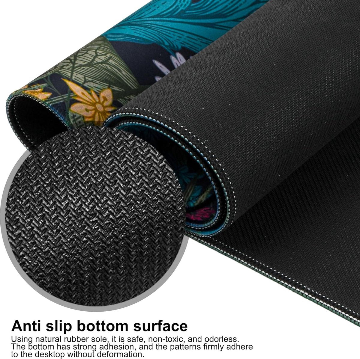 Bureaumat, muismat, grote gaming-muismat, 900 x 400 mm, XXL-muismat met motief - verbetert de precisie en snelheid, antislipcomfort, tafelmat voor muis, toetsenbord (blad)