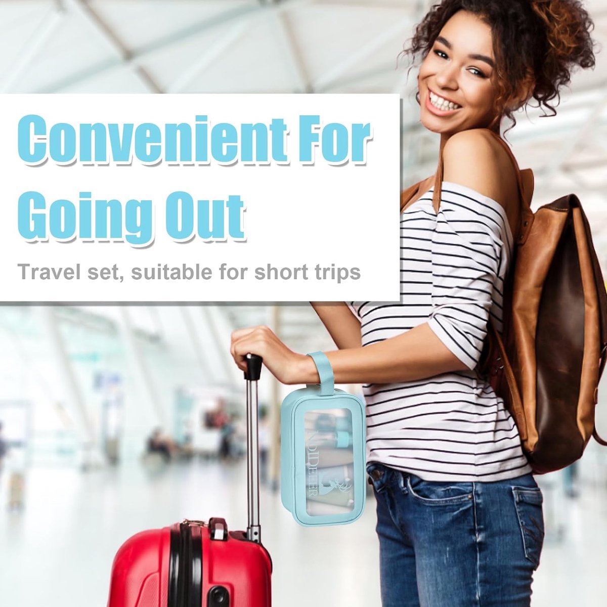 18-delige siliconen reisflessenset, vliegtuiggoedgekeurd voor het vullen van reisflessen, geschikt voor shampoo, lotion, haarconditioner, douchegel, met labels en transparante toilettas