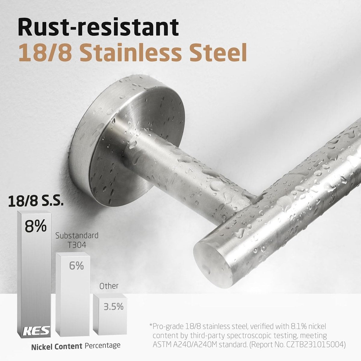 Handdoekhouder badkamer handdoekhouder roestvrij staal 18/8 badhanddoekhouder 61 cm handdoekhouder wandmaanden geborsteld