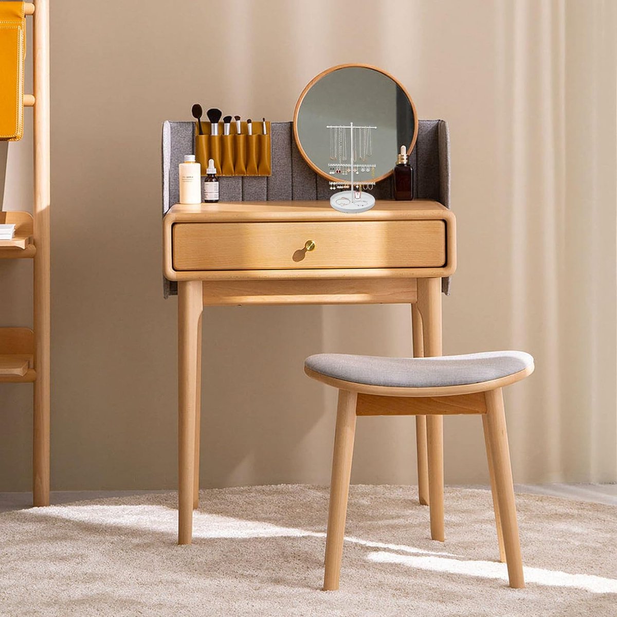 T-vormige sieradenstandaard, sieradenhouder, kettinghouder, sieradenboom, kettingstandaard, horlogestandaard, oorbelhouder, sieradenopslag voor kettingen, oorbellen, armbanden, ringen,